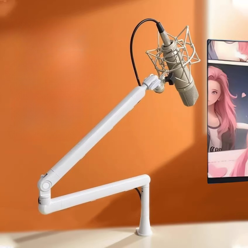 Microphone Stand Boom Arm Floor - حامل ميكروفون بذراع قابل للتمديد مع