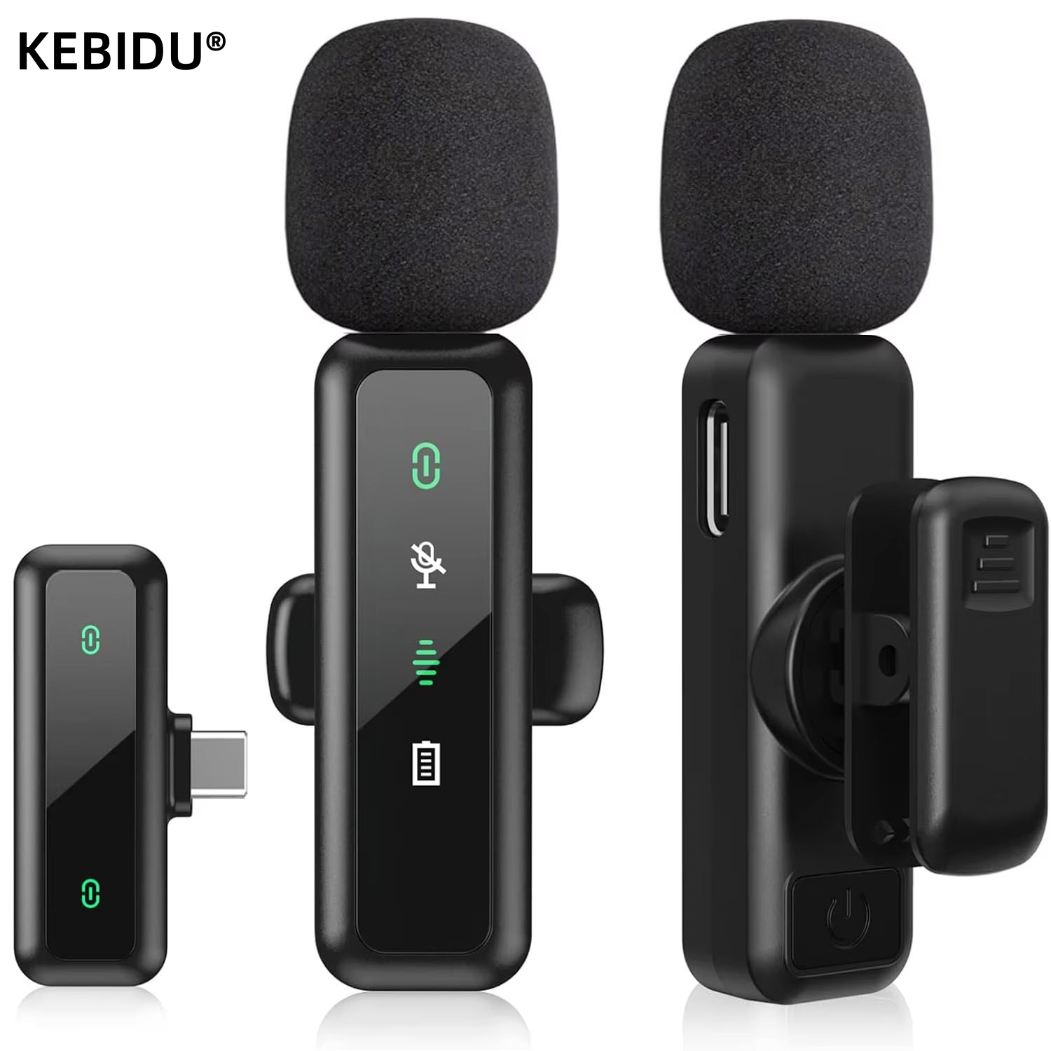 Rechargeable Wireless Mic Lithium Battery - ميكروفون لاسلكي من Lavalier بقدرة 80