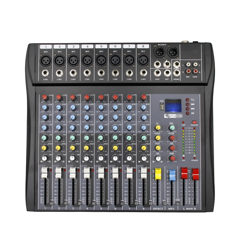Karaoke Amplifier Mixer Bluetooth - خلاط صوت 8 قنوات مع طاقة