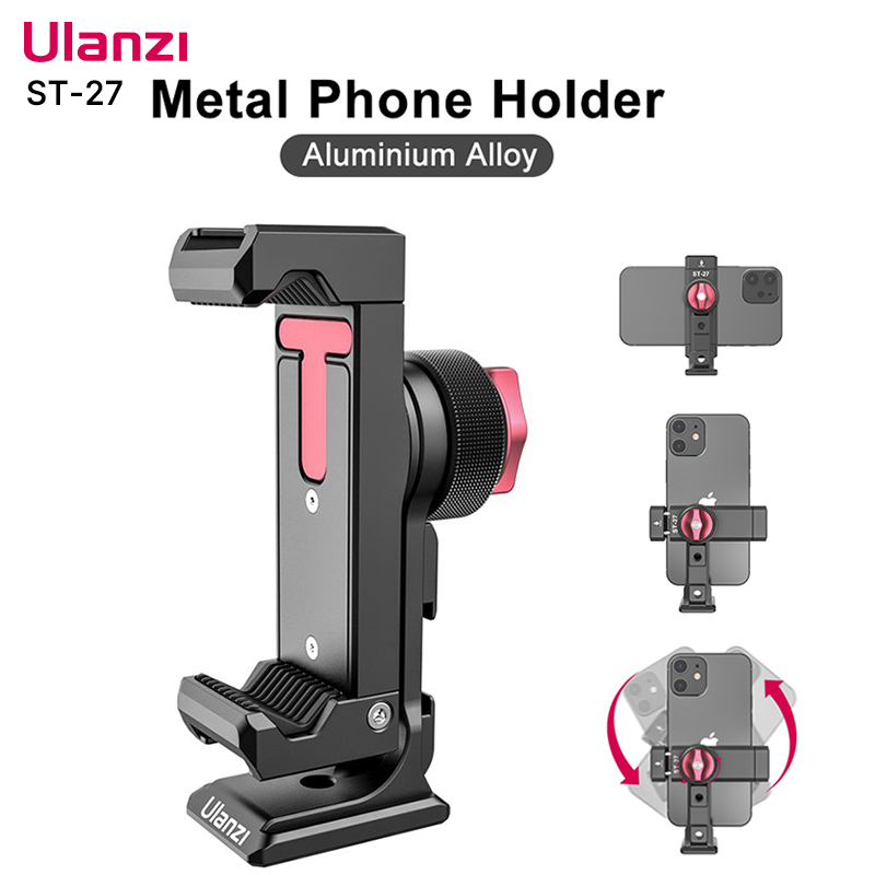 Microphone Shock Mount Universal - حامل هاتف معدني Ulanzi ST-27 مع