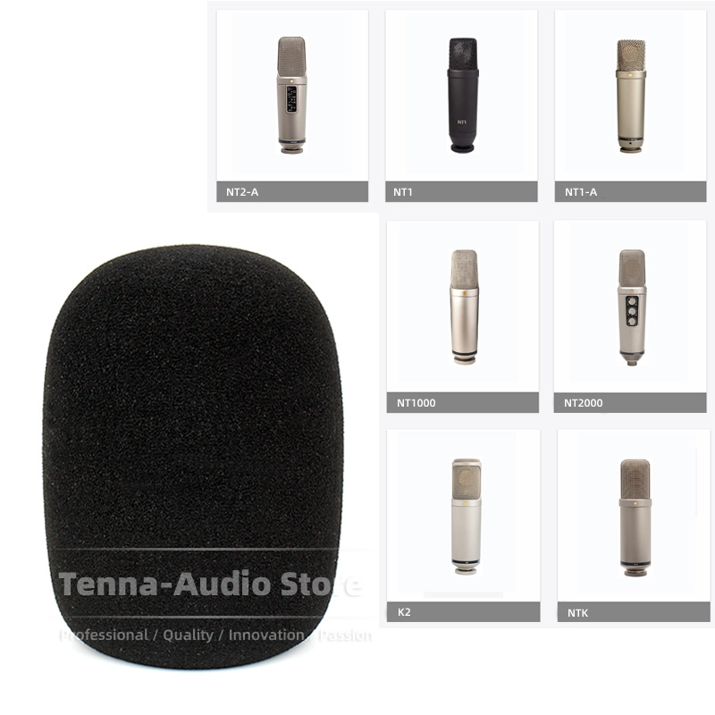 Microphone Pop Filter Foam Windscreen - الزجاج الأمامي رغوة ميكروفون Mic الإسفنج