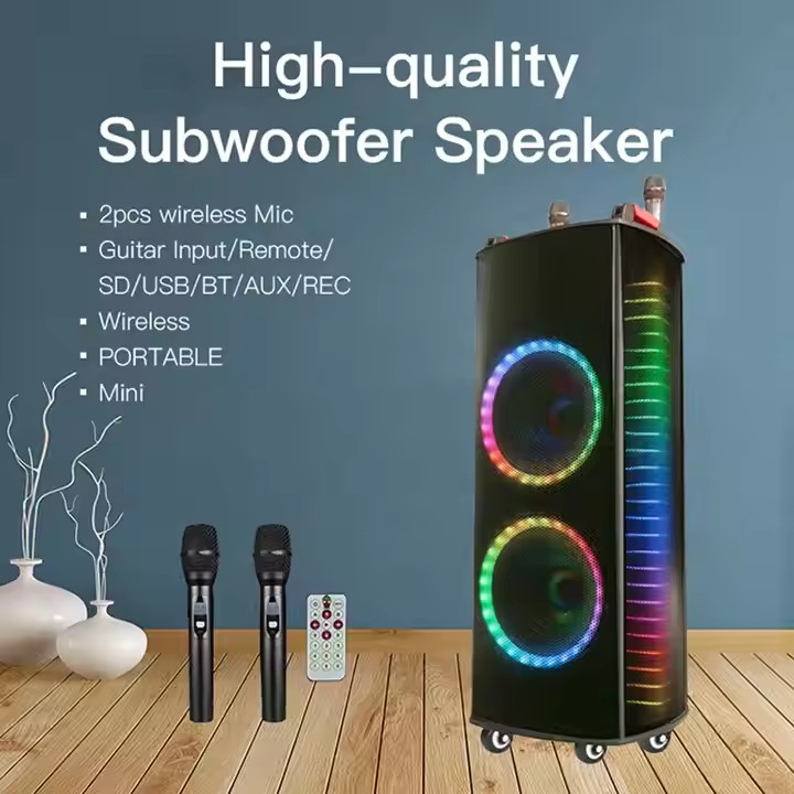 Karaoke Speaker System 100W Rgb - نظام المسرح المنزلي Ndr-1010S للكاراوكي بقوة