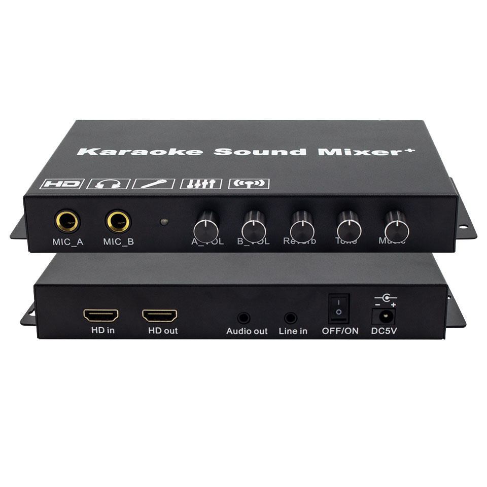 Karaoke Amplifier Mixer Bluetooth - نظام مزج صوتي احترافي للكاراوكي مع