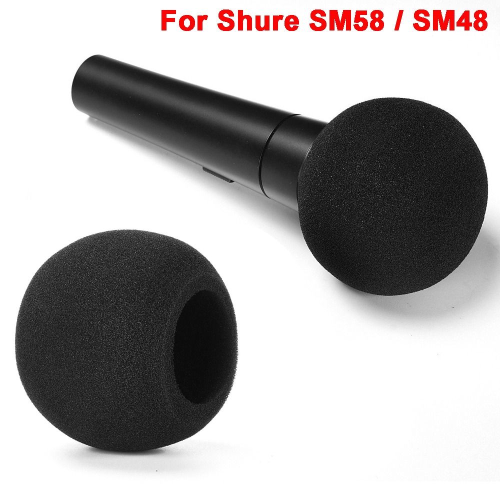 Microphone Pop Filter Foam Windscreen - غطاء ميكروفون بديل من الإسفنج المخملي