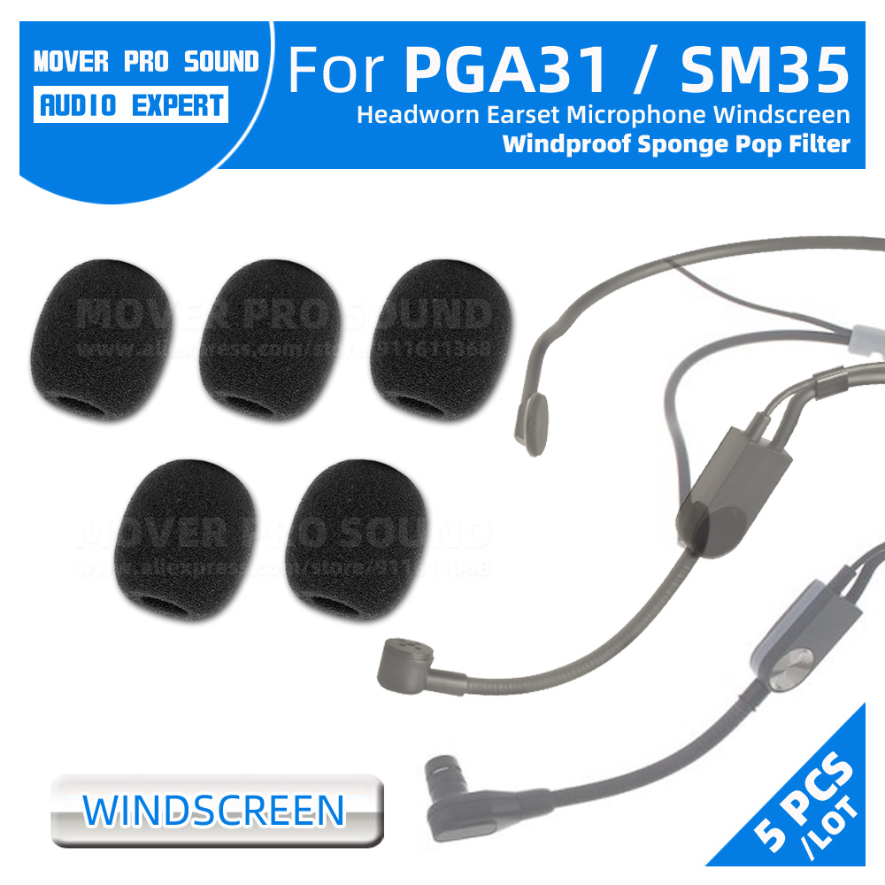 Microphone Pop Filter Foam Windscreen - متوافق مع Shure PGA31 SM35 PGA