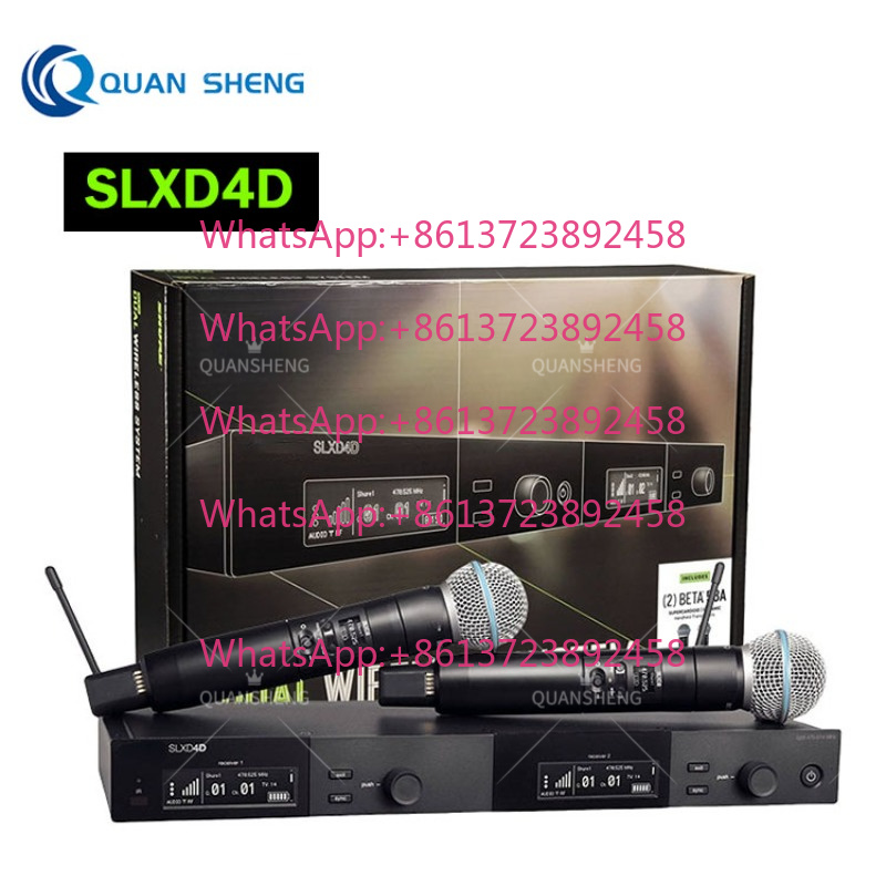 Uhf Wireless Microphone System Dual Channel - نظام ميكروفون لاسلكي ثنائي القناة بتقنية