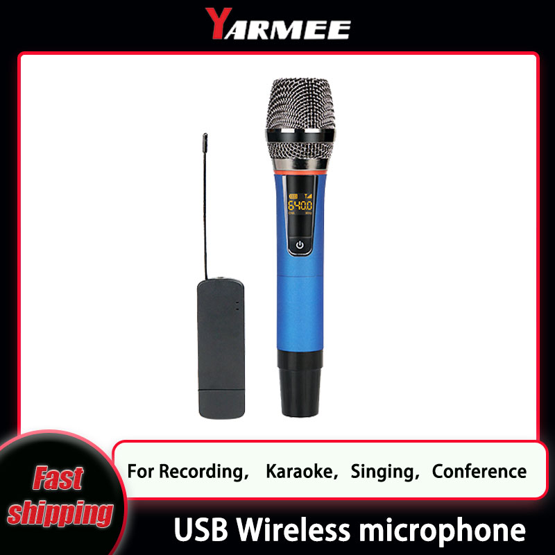 Rechargeable Wireless Mic Lithium Battery - YARMEE المهنية USB ميكروفون لاسلكي يده
