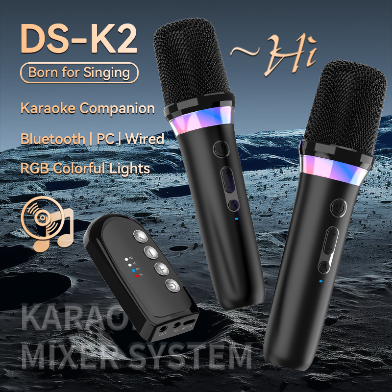 Karaoke Amplifier Mixer Bluetooth - كاريوكي رفيق ميكروفون لاسلكي ديناميكي بلوتوث
