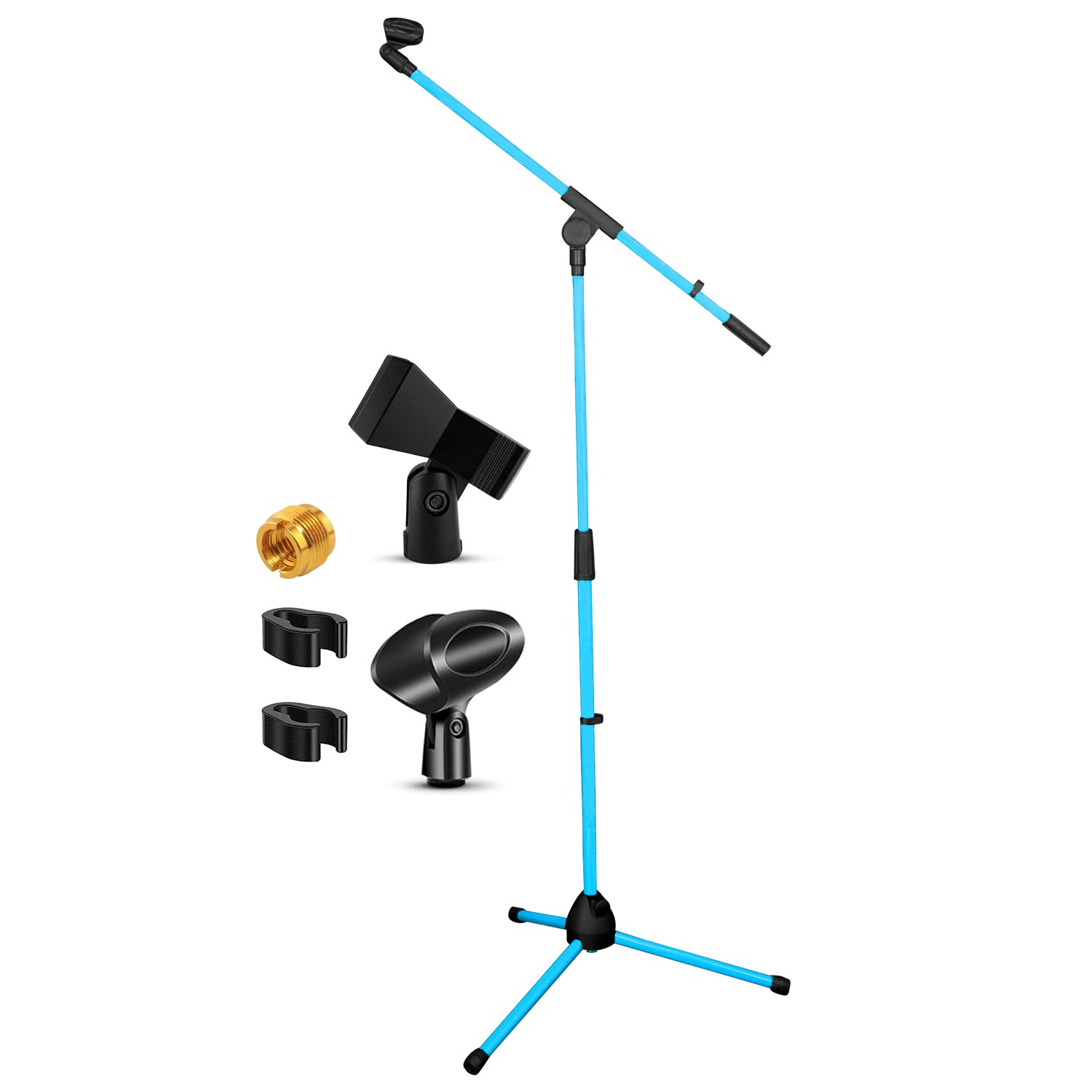 Microphone Stand Boom Arm Floor - حامل ميكروفون ثلاثي القوائم بخمسة أذرع