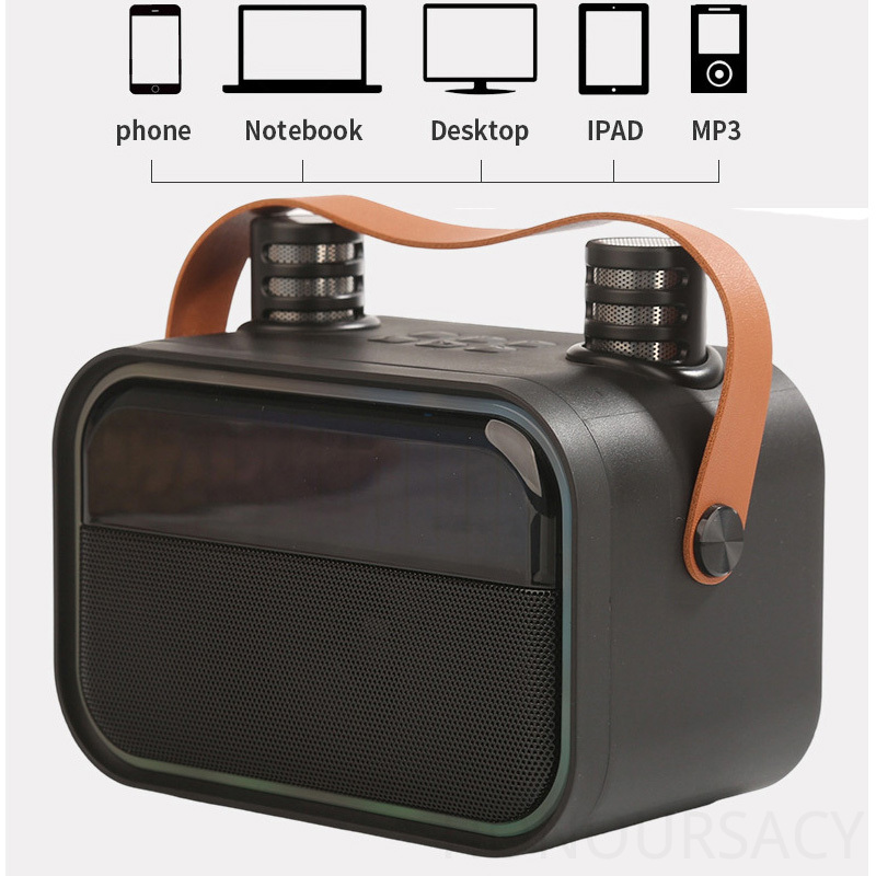 Karaoke Machine Portable With 2 Mic - جديد بلوتوث مكبر صوت لجهاز الكاريوكي