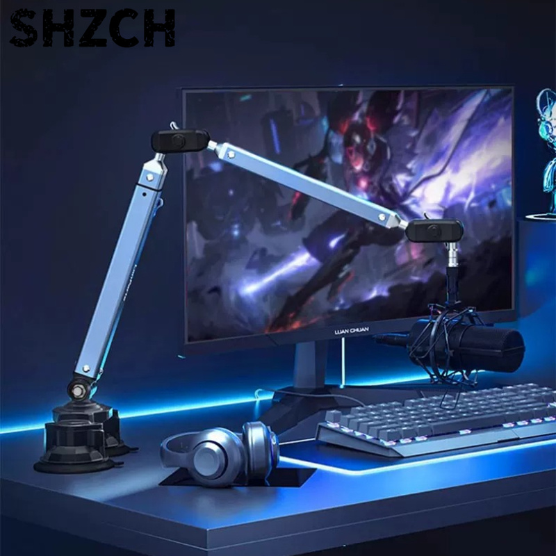 Microphone Stand Boom Arm Floor - حامل ميكروفون احترافي بذراع قابل للتعديل