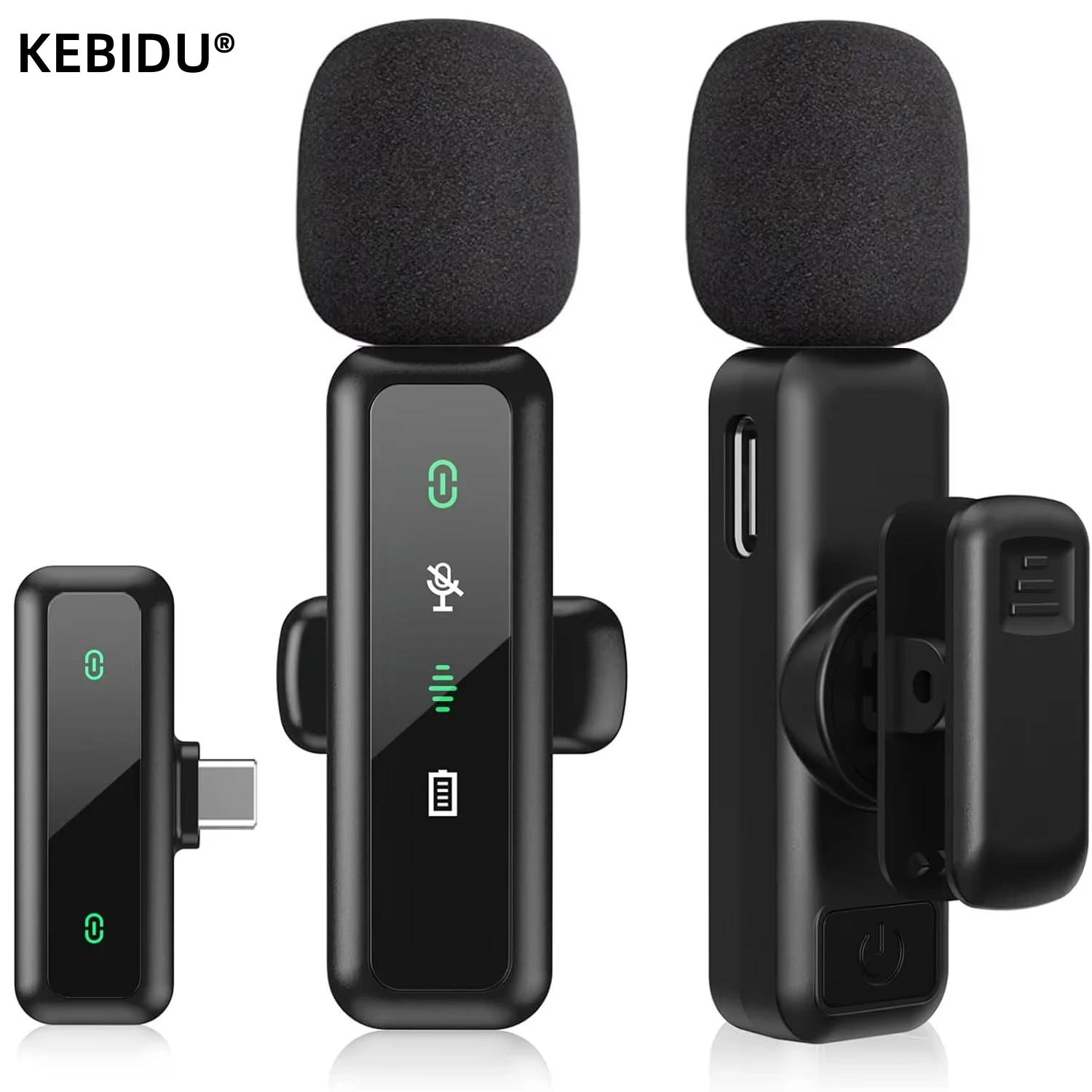 Rechargeable Wireless Mic Lithium Battery - ميكروفون لاسلكي من Lavalier بقدرة 80