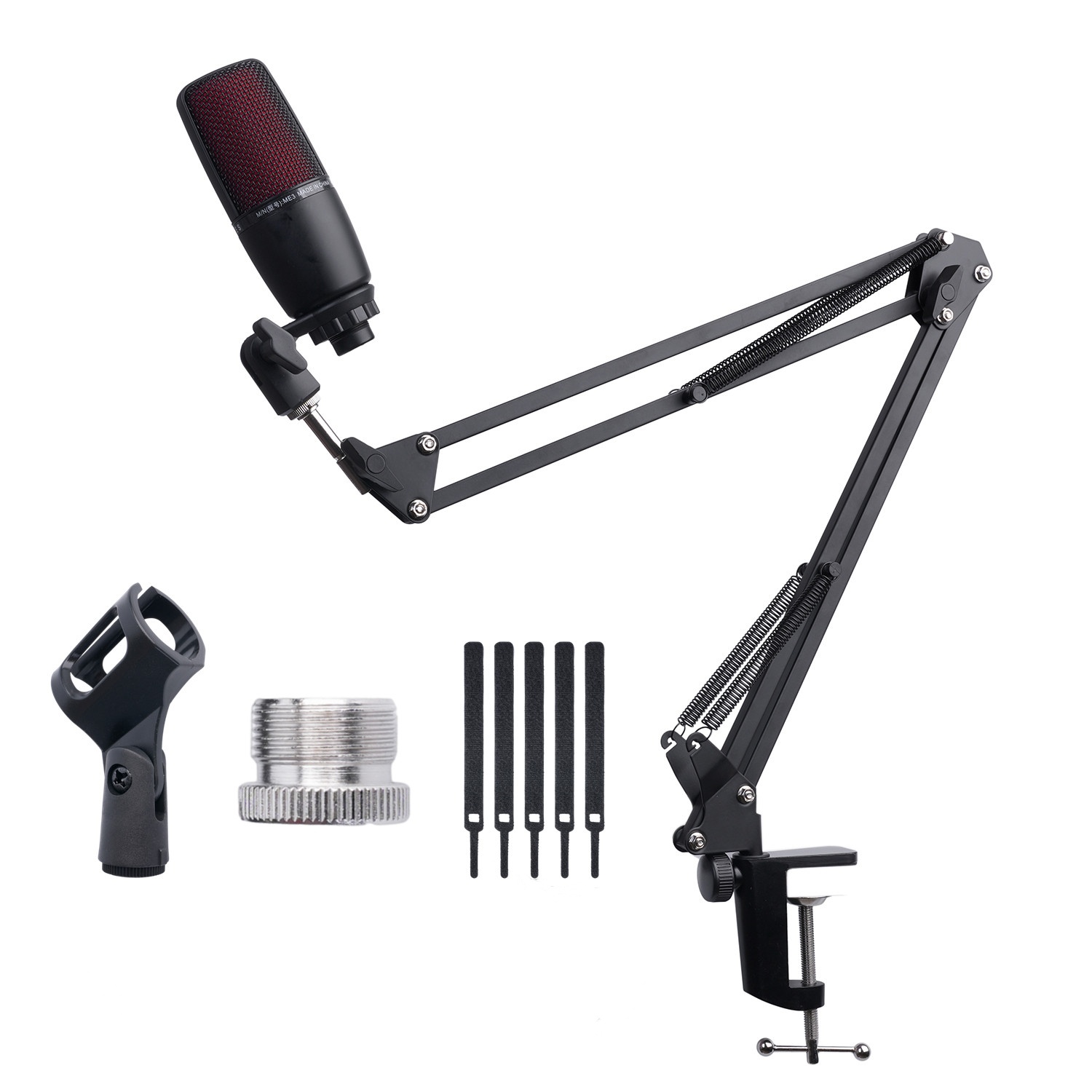 Microphone Shock Mount Universal - حامل ميكروفون تسجيل قابل للتمديد، حامل