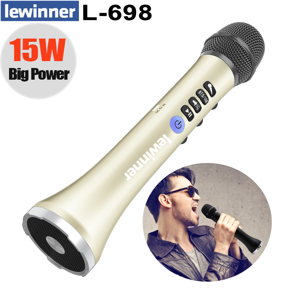 Bluetooth Karaoke Microphone Handheld - ميكروفون لاسلكي من Lewinner طراز L698