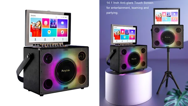 مكبر صوت كاريوكي محمول للترفيه - مراجعة Karaoke Machine Portable With 2 Mic وسعره