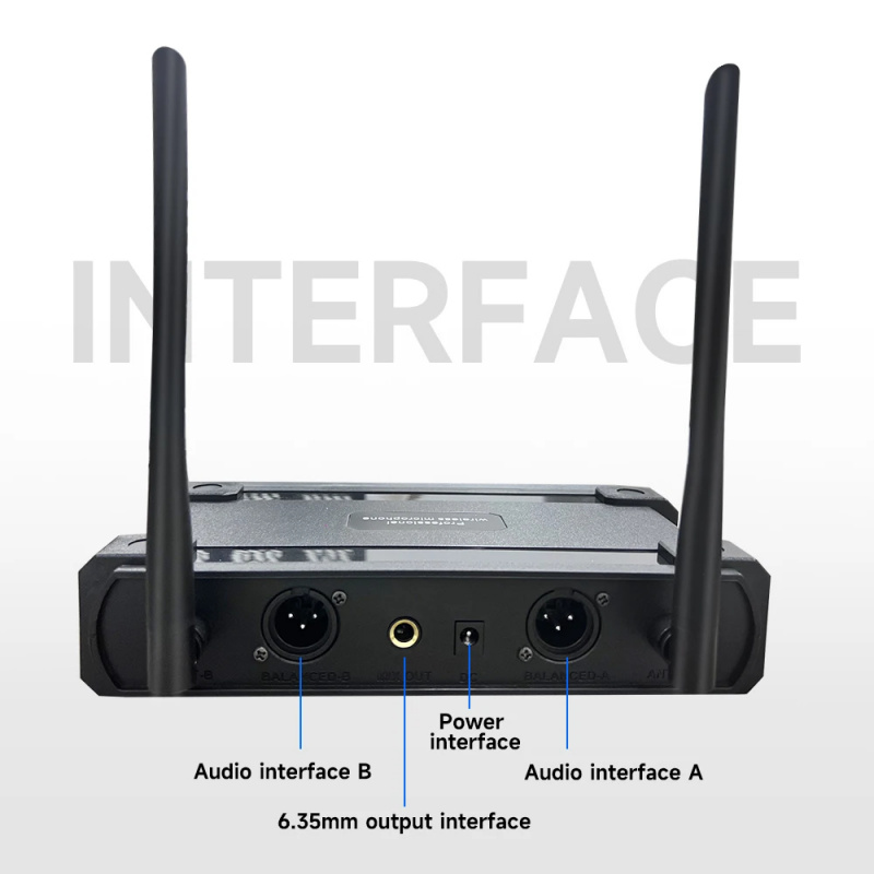 نظام ميكروفون لاسلكي احترافي ب - مراجعة Uhf Wireless Microphone System Dual Channel وسعره
