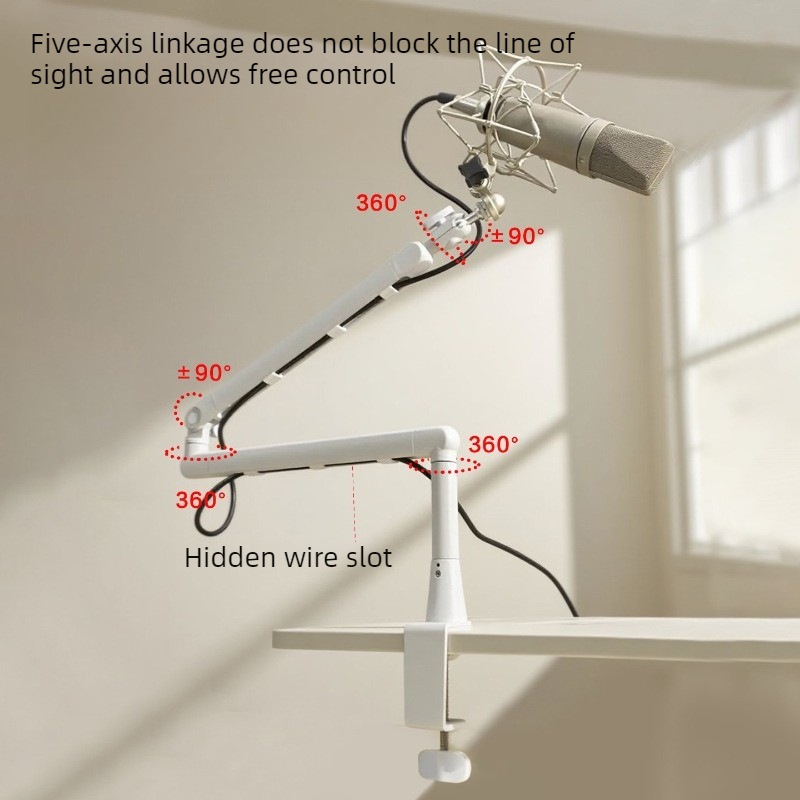 حامل ميكروفون بذراع قابل للتمد - مراجعة Microphone Stand Boom Arm Floor وسعره