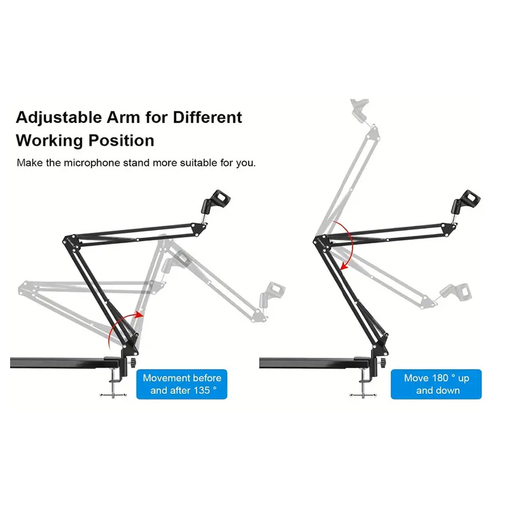 طوي المعادن للتمديد ميكروفون د - مراجعة Microphone Shock Mount Universal وسعره