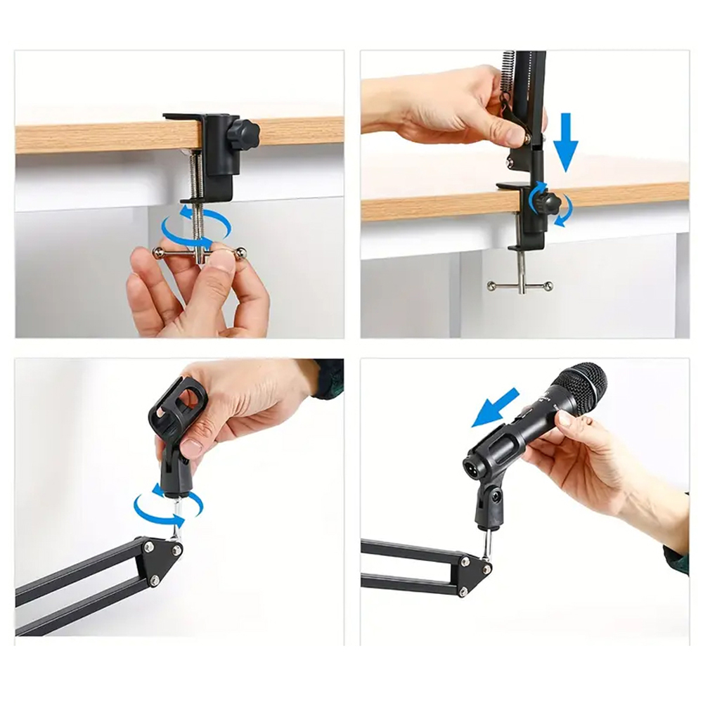 طوي المعادن للتمديد ميكروفون د - مراجعة Microphone Shock Mount Universal وسعره