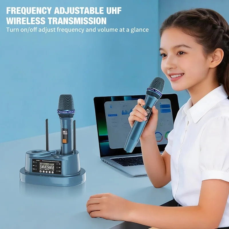 مجموعة ميكروفون لاسلكي مع قاعد - مراجعة Bluetooth Karaoke Microphone Handheld وسعره