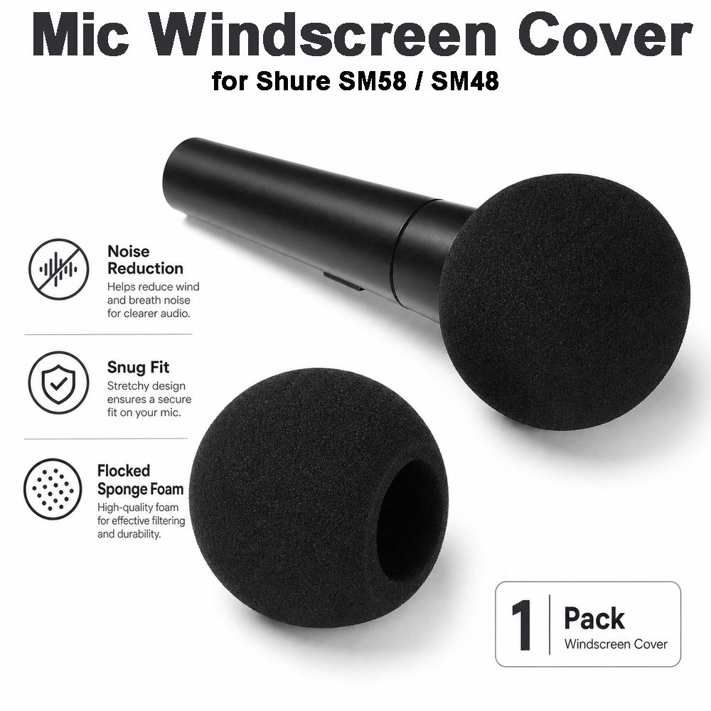 غطاء ميكروفون بديل من الإسفنج  - مراجعة Microphone Pop Filter Foam Windscreen وسعره
