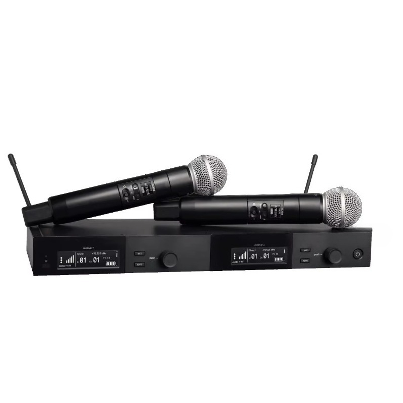 نظام ميكروفون لاسلكي ثنائي الق - مراجعة Uhf Wireless Microphone System Dual Channel وسعره