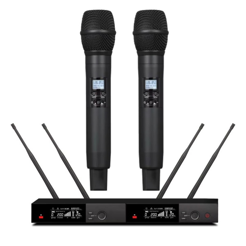 نظام ميكروفون لاسلكي ثنائي الق - مراجعة Uhf Wireless Microphone System Dual Channel وسعره