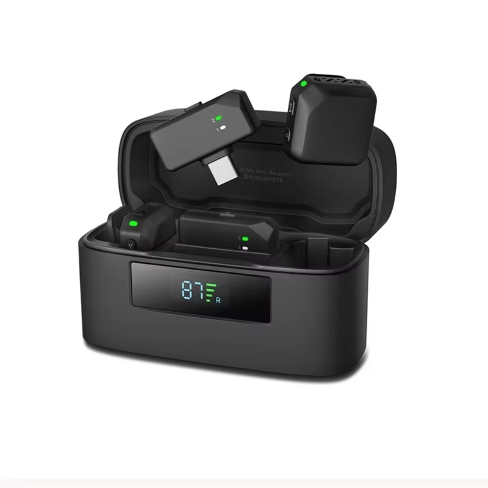 ميكروفون لاسلكي مغناطيسي للتعل - مراجعة Wireless Lavalier Microphone Dual Receiver وسعره