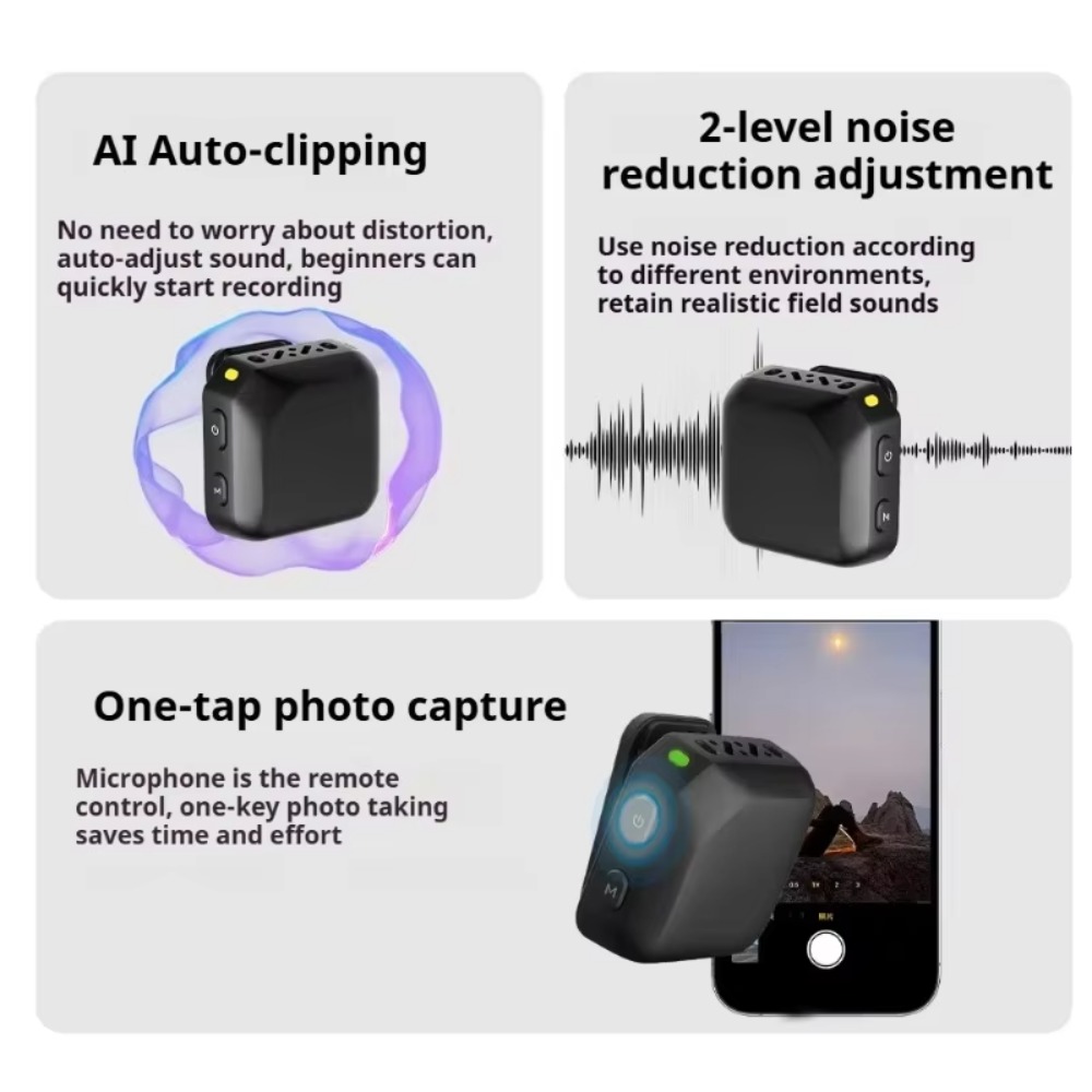 ميكروفون لاسلكي مغناطيسي للتعل - مراجعة Wireless Lavalier Microphone Dual Receiver وسعره