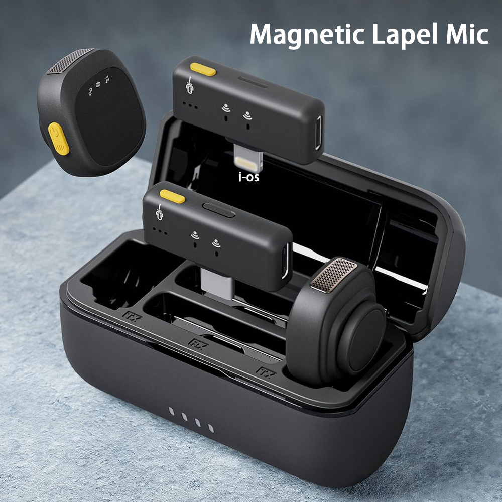 ميكروفون لافالييه لاسلكي بزر م - مراجعة Wireless Lavalier Microphone Dual Receiver وسعره