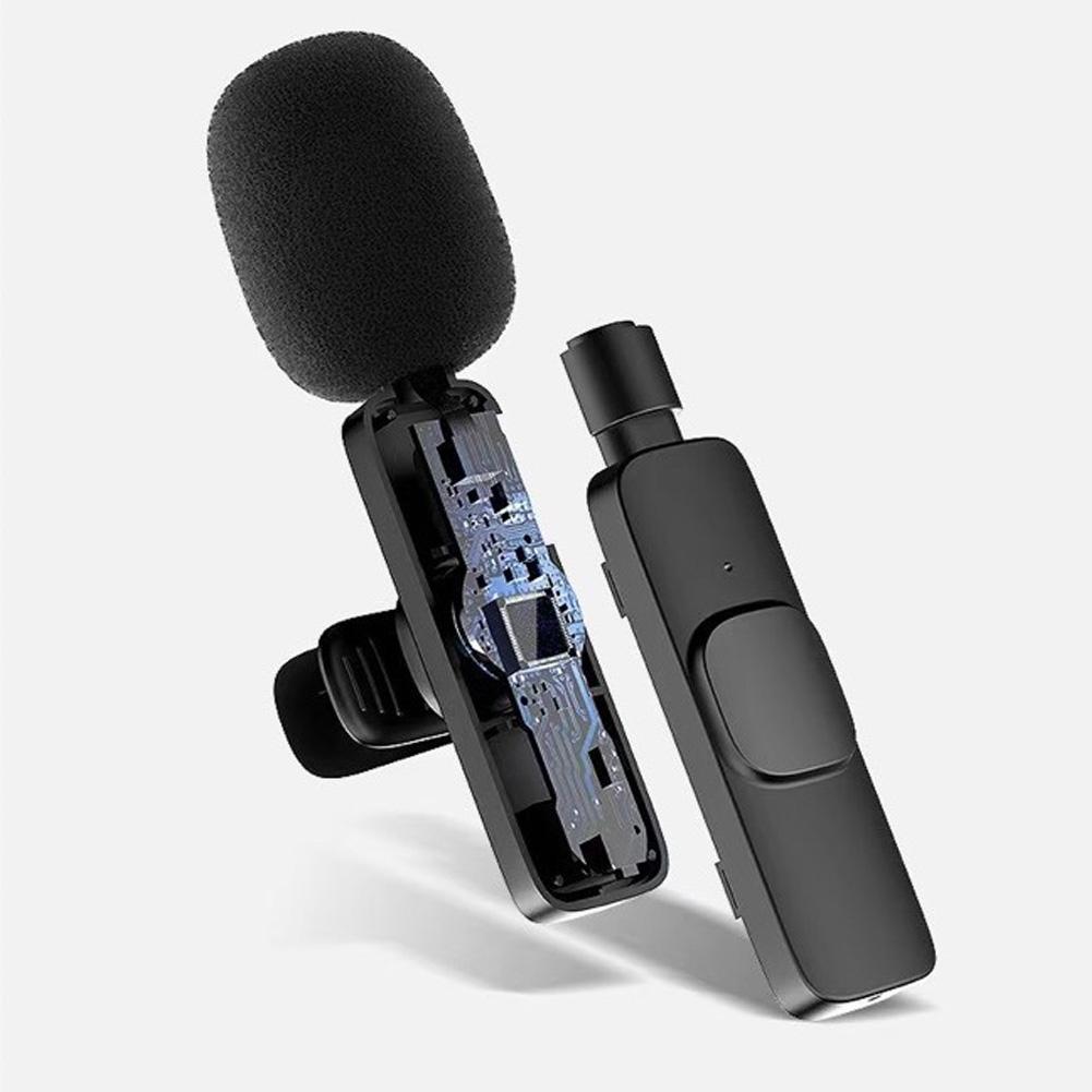 ميكروفون لافالير لاسلكي للتسجي - مراجعة Wireless Lavalier Microphone Dual Receiver وسعره
