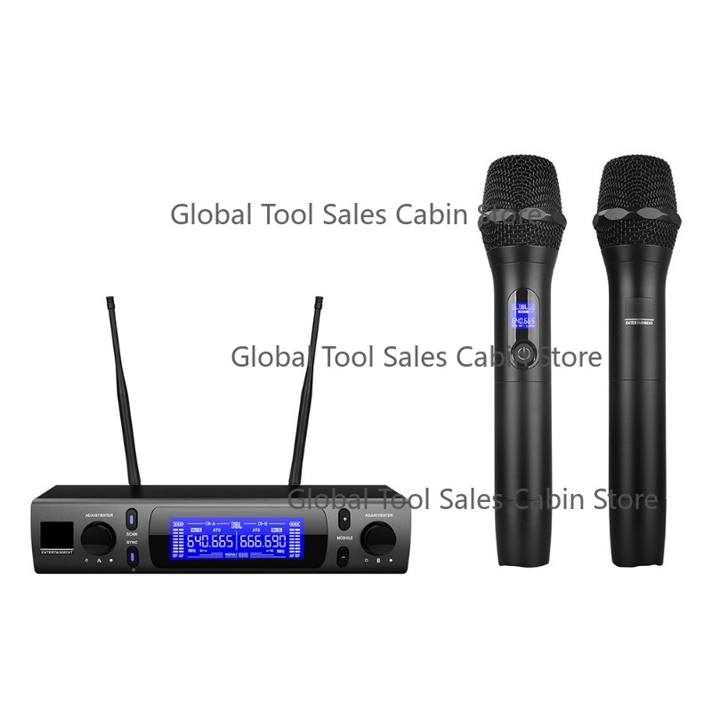 نظام ميكروفون لاسلكي ثنائي الق - مراجعة Uhf Wireless Microphone System Dual Channel وسعره