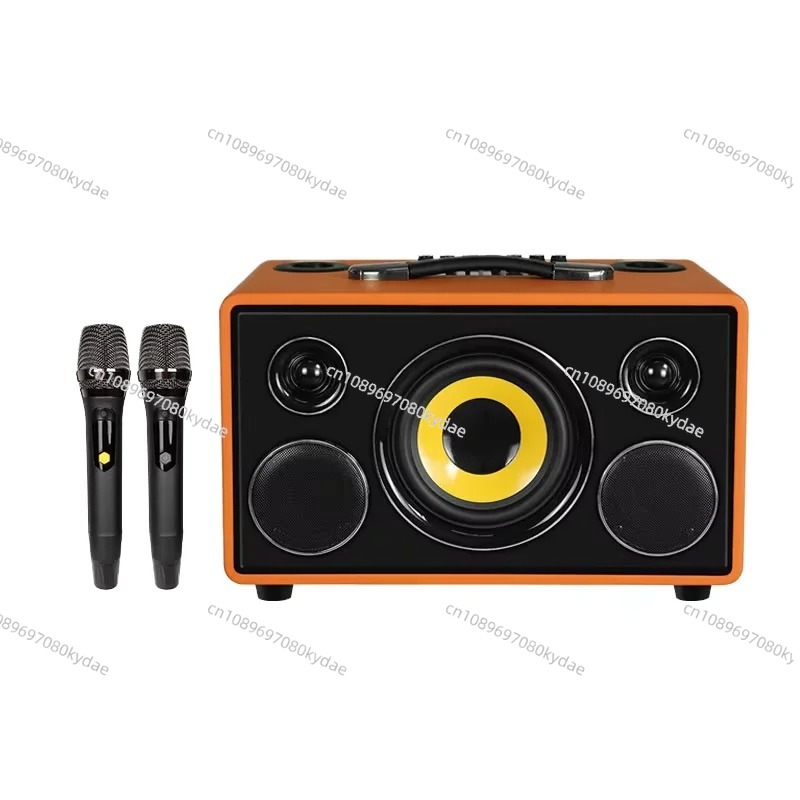 المهنية 8 بوصة HIFI باس خشبية  - مراجعة Karaoke Speaker System 100W Rgb وسعره