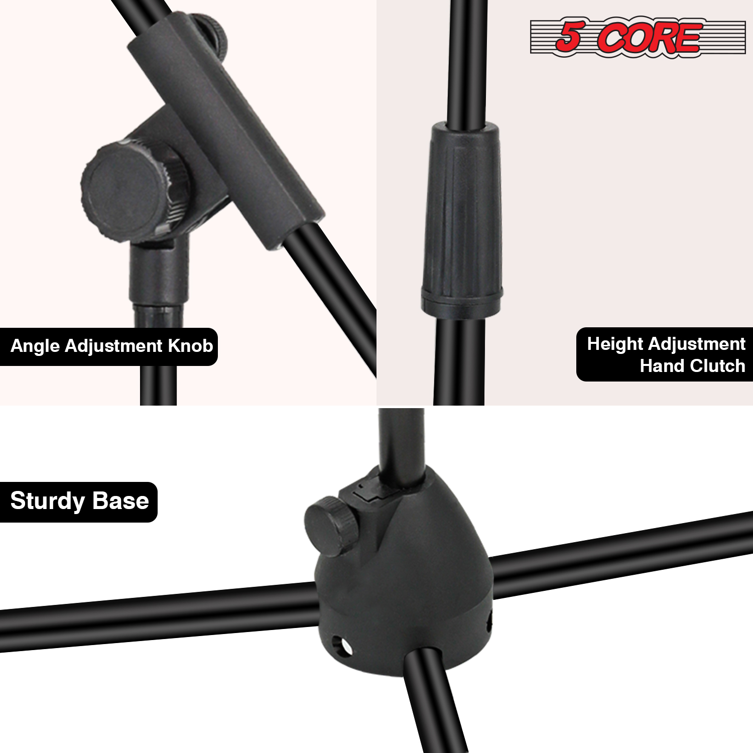 حامل ميكروفون ثلاثي القوائم بخ - مراجعة Microphone Stand Boom Arm Floor وسعره