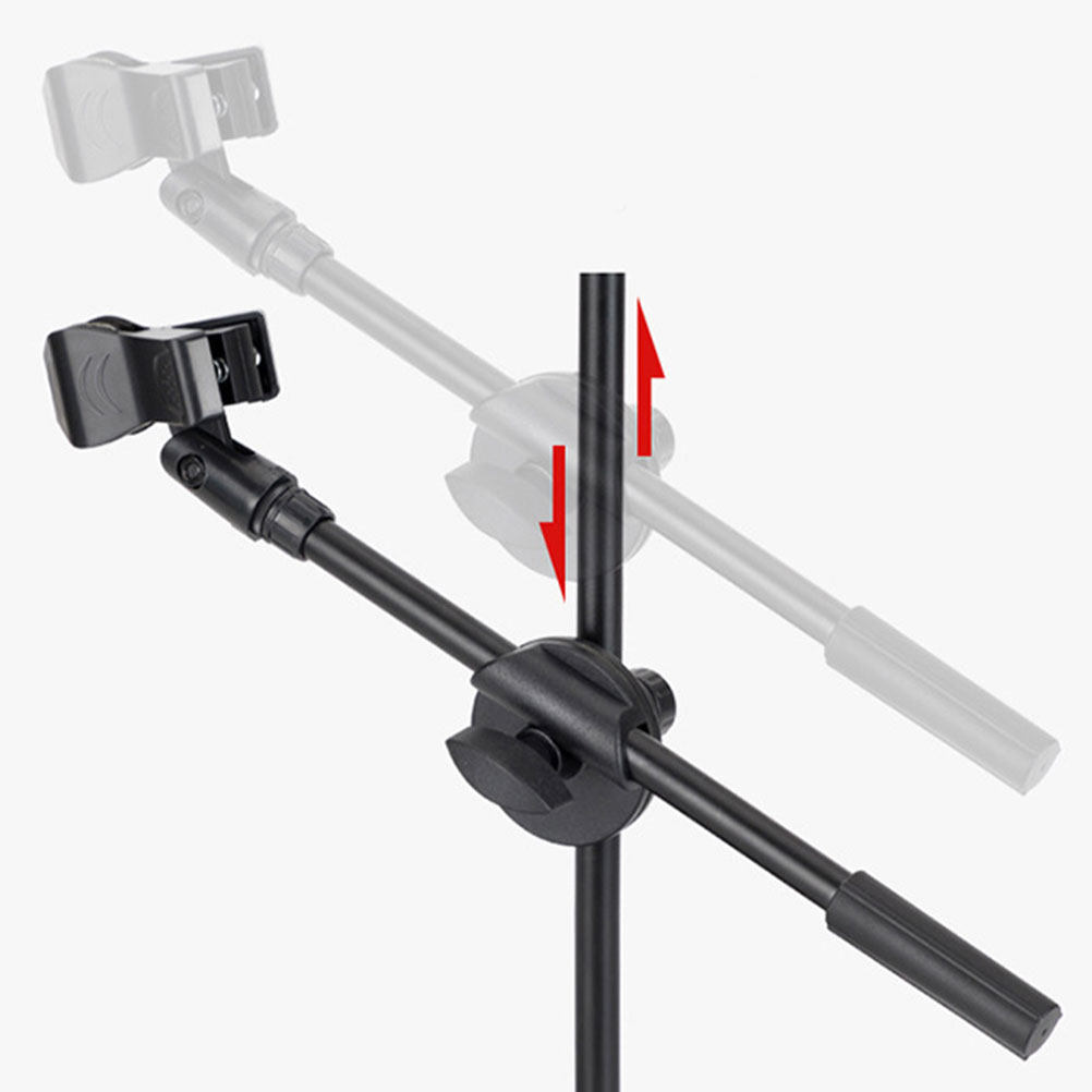 قطعتان من مشبك ذراع أفقي قابل  - مراجعة Microphone Stand Boom Arm Floor وسعره
