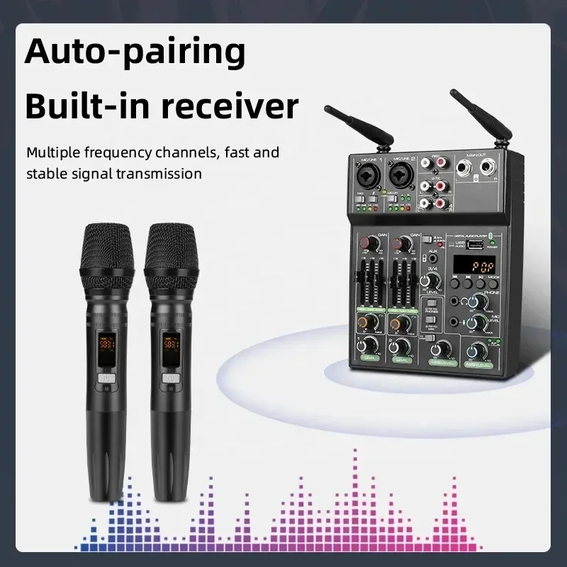 خلاط صوت بـ 4 قنوات مع ميكروفو - مراجعة Bluetooth Karaoke Microphone Handheld وسعره