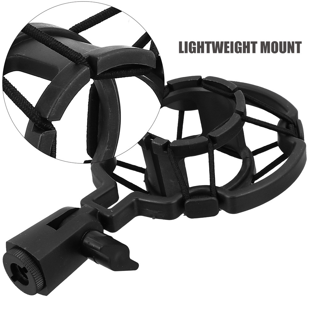 حامل ميكروفون مكثف احترافي عال - مراجعة Microphone Shock Mount Universal وسعره