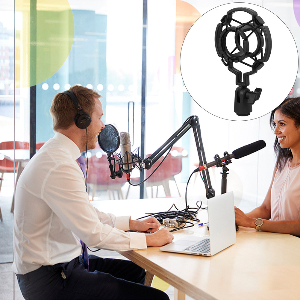 حامل ميكروفون مكثف احترافي عال - مراجعة Microphone Shock Mount Universal وسعره