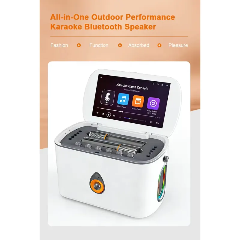 مكبر صوت محمول بتقنية البلوتوث - مراجعة Karaoke Machine Portable With 2 Mic وسعره