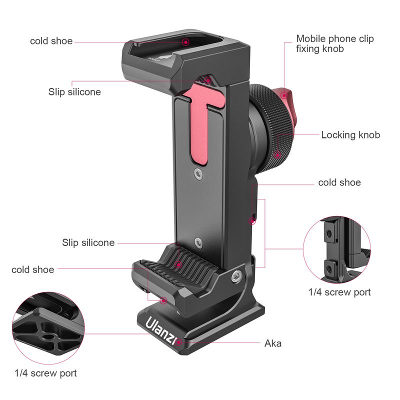 حامل هاتف معدني Ulanzi ST-27 م - مراجعة Microphone Shock Mount Universal وسعره
