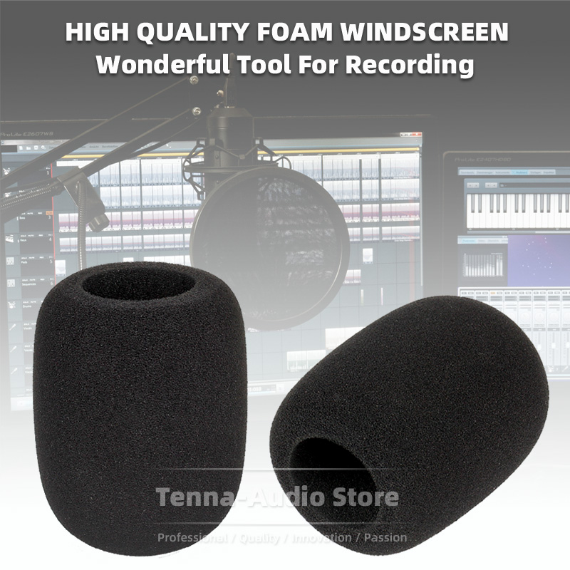 الزجاج الأمامي رغوة ميكروفون M - مراجعة Microphone Pop Filter Foam Windscreen وسعره