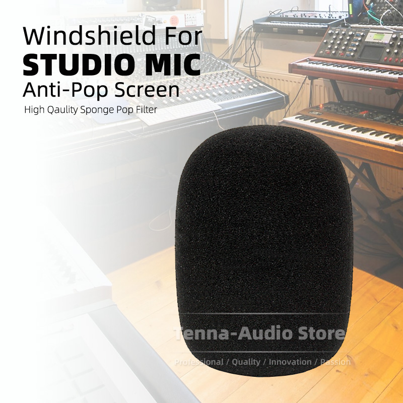 الزجاج الأمامي رغوة ميكروفون M - مراجعة Microphone Pop Filter Foam Windscreen وسعره