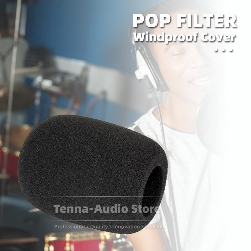 الزجاج الأمامي رغوة ميكروفون M - مراجعة Microphone Pop Filter Foam Windscreen وسعره