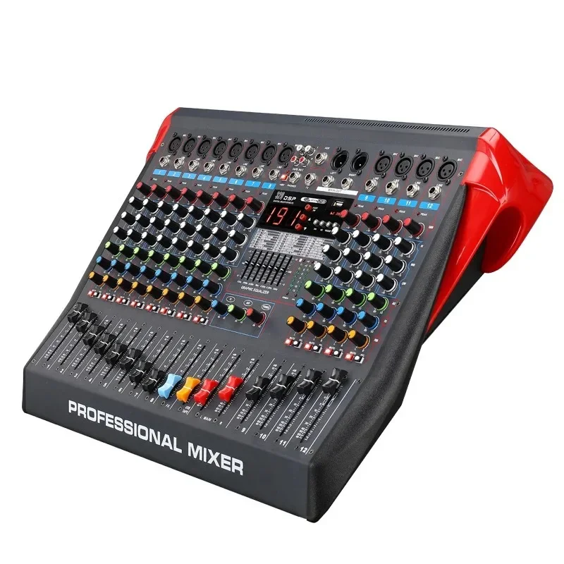 LXR12 12 قناة بلوتوث ميكروفون  - مراجعة Karaoke Amplifier Mixer Bluetooth وسعره