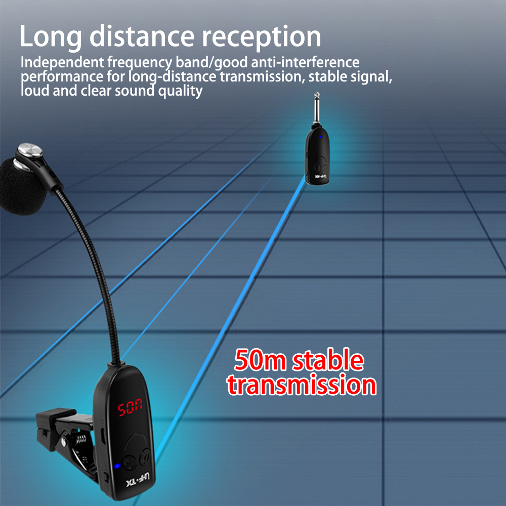 ساكسفون ميكروفون لاسلكي ميكروف - مراجعة Wireless Lavalier Microphone Dual Receiver وسعره