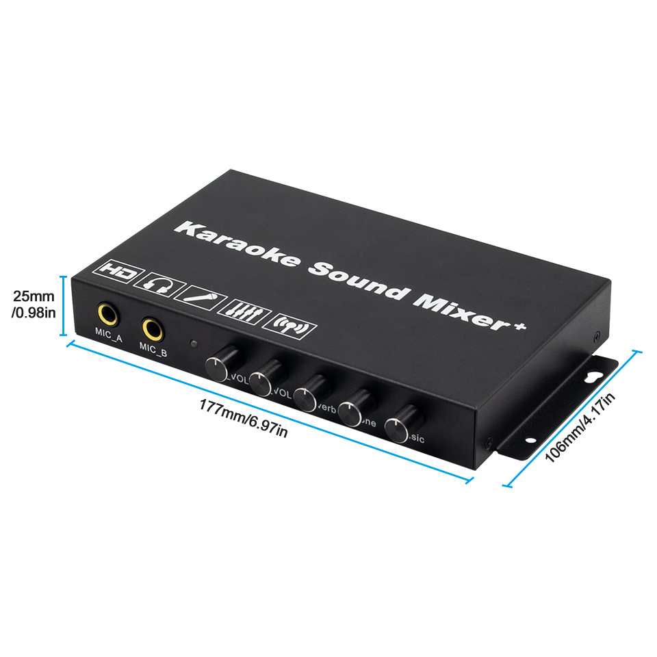 نظام مزج صوتي احترافي للكاراوك - مراجعة Karaoke Amplifier Mixer Bluetooth وسعره