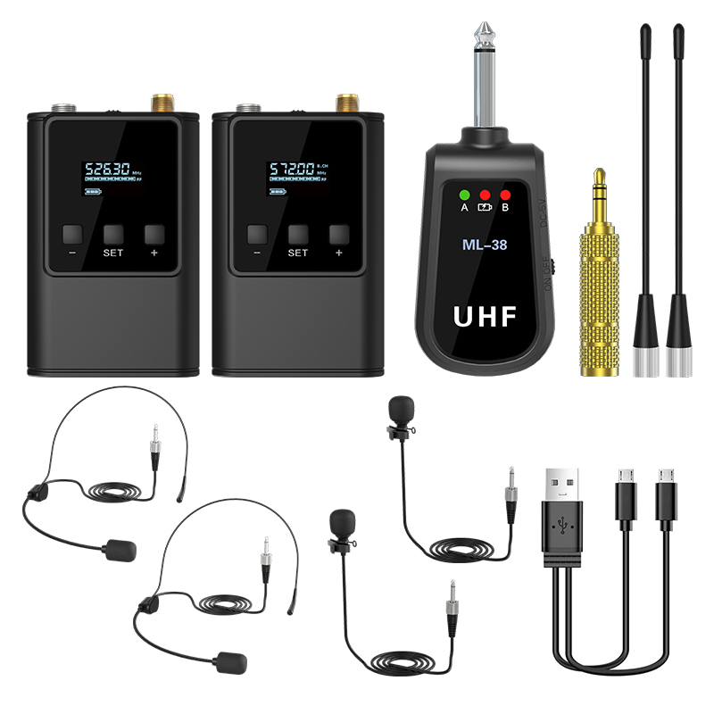 نظام ميكروفون لاسلكي مزدوج سما - مراجعة Wireless Lavalier Microphone Dual Receiver وسعره