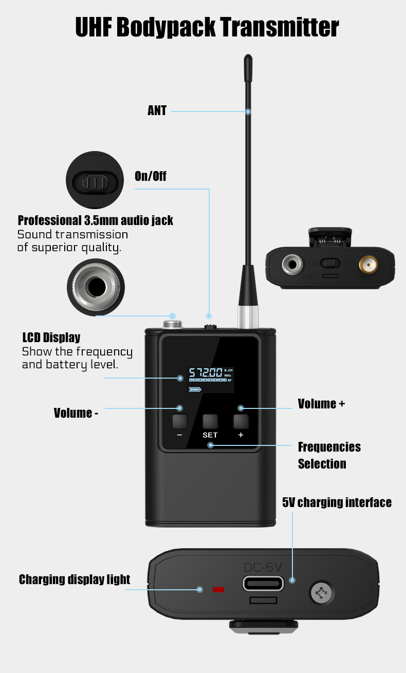 نظام ميكروفون لاسلكي مزدوج سما - مراجعة Wireless Lavalier Microphone Dual Receiver وسعره