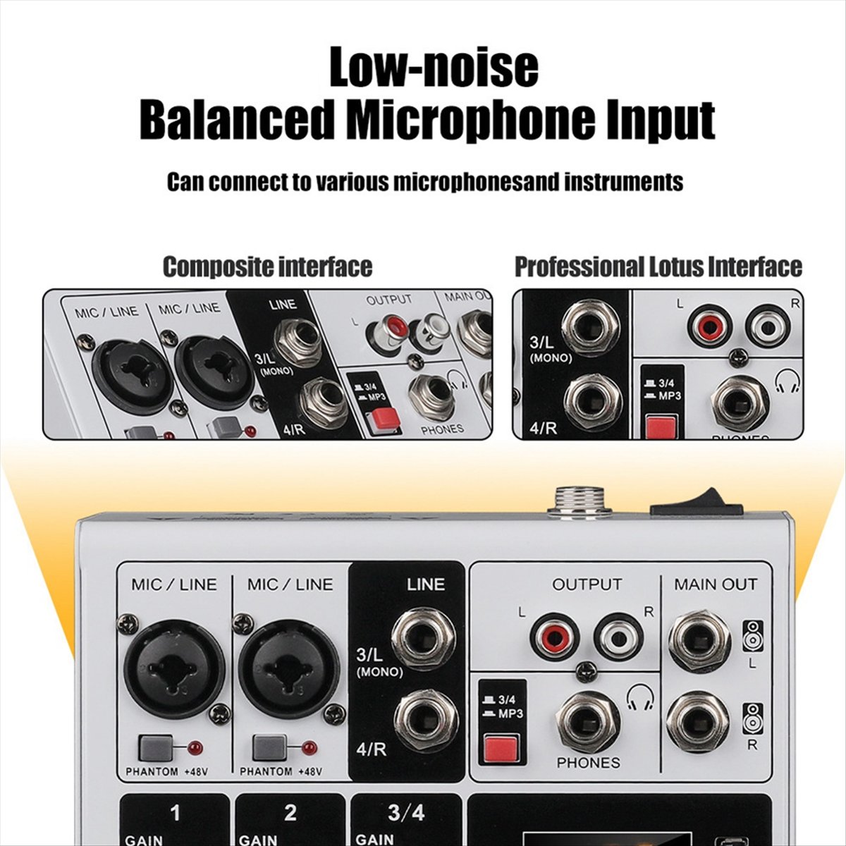 خلاط صوت محمول DTC5 بأربع قنوا - مراجعة Karaoke Amplifier Mixer Bluetooth وسعره