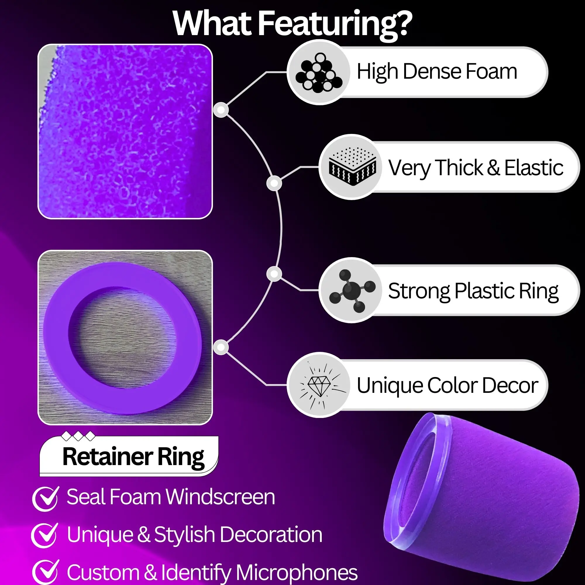 غطاء رغوي للميكروفون MV7 من شو - مراجعة Microphone Pop Filter Foam Windscreen وسعره